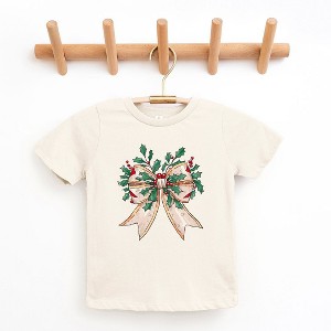 The Juniper Shop Holly Leaves Coquette Toddler Short Sleeve Tee - 1 of 3