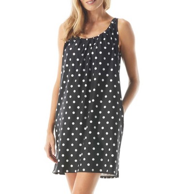 Beach House Style Polka Dot Print Colette Adjustable Tank Dress