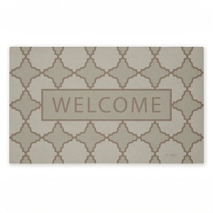 Stupell Industries Geometric Mod Welcome Printed Outdoor Door Mat, design by Tim Coffey, 18"x30" - 1 of 4