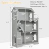 Costzon Kids Wooden Dollhouse Bookshelf, 3-Story Cottage with Anti-Tip Design & Storage, 2-in-1 Pretend Playset for Room or Playroom (Gray) - 2 of 4