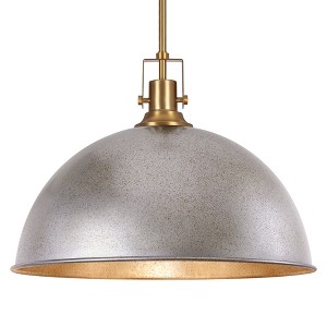 LamQee Curved Dome Pendant Light, Ceiling Hanging Fixture Chandelier Modern Industrial Dome Metal Shade for Dining Room House Foyer Kitchen - 1 of 4