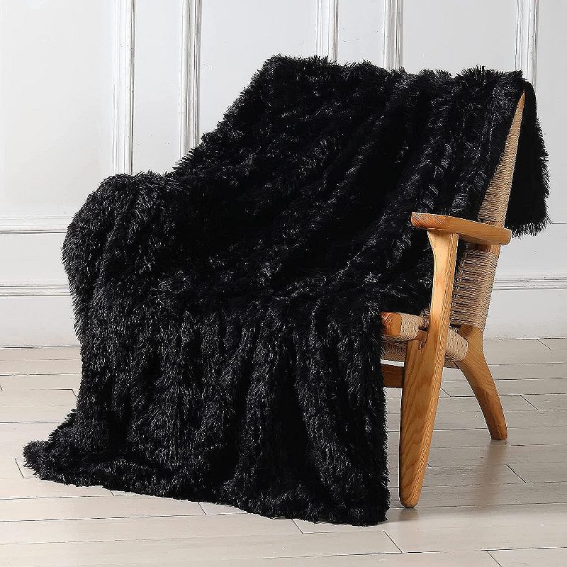 Kate Aurora Regal Luxe Oversized Ultra Soft & Fuzzy Lined Accent Throw Blanket - 50 in. W x 70 in. L, 1 of 9