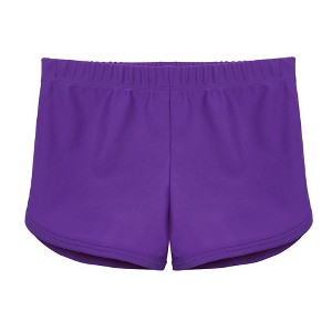 City Threads USA-Made Girls Soft Stretch UPF 50+ Swim Short, Purple, 4 - 1 of 4