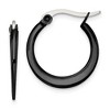 Chisel Stainless Steel Polished Black IP-plated 19mm Diameter 2mm Hoop Earrings - 2 of 4