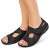 Collections Etc Adjustable Touch Closure Comfort Walking Sandals - 3 of 4