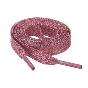 Allegra K Sneakers Glitter Shiny Metallic Flat Shoe Laces 1 Pair - 1 of 4