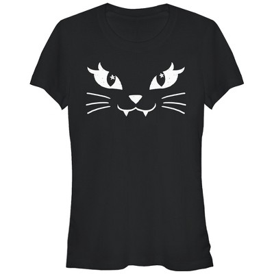 Juniors Womens Lost Gods Kitty Cat Face T-shirt : Target