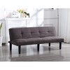 AndMakers 69.7 in. Dark Gray Faux Suede Twin Size Sofa Bed - 4 of 4