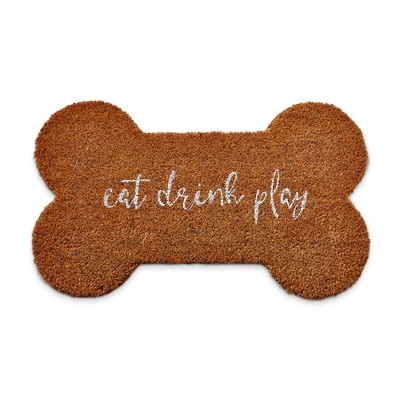tagltd Eat Drink Play Bone Shaped Mat