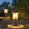 HANPURE 21'' Vintage Outdoor Lamp Post Light, Waterproof Garden Lantern, Bronze Finish, Clear Glass, Ideal for Yard, Porch, Walkway, Driveway - 2 of 4