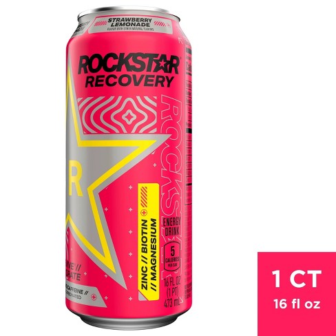 Rockstar Recovery Strawberry Lemonade Energy Drink - 16 Fl Oz Can : Target