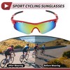 Unique Bargains Motorcycle Riding Goggles PC Tri-acetel for Outdoor Sports Dirt Bike ATV Red Silver Tone Lens Red Black Frame 1Set - 3 of 4