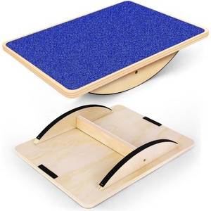 Professional Wobble Board for Adults, Anti-Slip Wooden Balance Board for Physical Therapy, Standing Desk - 1 of 4