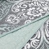 Evo Bytes 5-Piece Bedding Quilt Set – Printed Microfiber Lightweight Bedding with Quilts, Pillow Shams & Decorative Pillows-Queen - 4 of 4