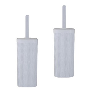 LunaLulinlk 2-Pack White Toilet Brush Set - 1 of 4