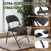 YARDGRACE Folding Chair Set Of 4, Comfortable Artificial Leather-filled Folding Chairs, Suitable For Outdoor And Indoor Use - 4 of 4