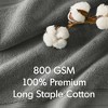 100% Cotton Solid Color Heavyweight Bath Towel Set, Anti-Microbial Certified Highly Absorbent Plushy Bath Towel - 3 of 4