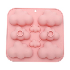 Unique Bargains Candy Moulds 8-Cavity Cloud Shape Candy Mould Hand Wash 6.38"x6.06"x1.22" 1 Pc - 1 of 4