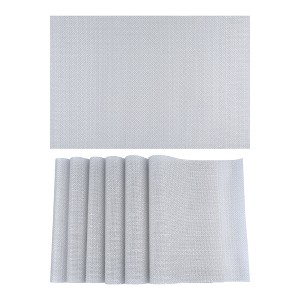 REGALWOVEN PVC Indoor Outdoor Washable Kitchen Placemats 18 x 12 Inch 6 Pcs - 1 of 4