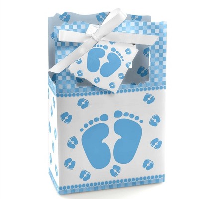 Big Dot Of Happiness Baby Feet Blue Baby Shower Party Favor Boxes Set Of 12 Target