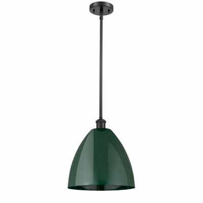 Plymouth Dome - 1 Light Stem Hung Pendant In Industrial Style-12.75 Inches Tall and 12 Inches Wide