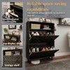 TIRAMISUBEST Rustic Shoe Cabinet - Barn Door, 2 Flip-Down Drawers (31"W x 44"H) - 4 of 4