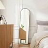 Black Arched Mirror, 59x16 Inch Full Length. Thin Aluminum Frame for Hanging or Leaning in Bedroom or Dressing Room - 2 of 4