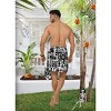 LA LEELA Men's Halloween Costumes Beach Cover Up Swimwear Summer Sarong Wrap Men One Size Allover Skulls, Black - 3 of 4