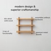 MH London Oliver 24" Mango Wood Wall Mounted Shelves in Blonde Natural & Gold - 3 of 4