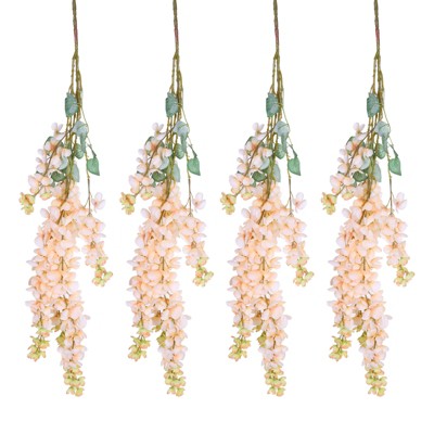 Unique Bargains Fake Hanging Vine Silk Flower Artificial Garland for Home Garden