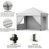 10X10FT Instant Pop Up Canopy Tent with 4 Side Walls, Heavy Duty Waterproof UPF 50+ UV Protected Canopy with Wheeled Carry Bag - 2 of 4
