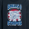 Men's - Teenage Mutant Ninja Turtles - Shells And Stripes Long Sleeve Graphic T-Shirt - 2 of 4