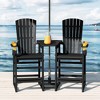 WestinTrends Azura Outdoor Tall Adirondack Chairs With Connecting Table Tray (Set of 2), White - 2 of 4