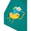 Adventure Time Finn Riding Jake Turquoise Athletic Mesh Shorts - 2 of 4