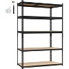 Storage Shelving Unit, 5-Tier Adjustable, 2000 lbs Capacity, Heavy Duty Garage Shelves Metal Organizer Utility Rack, Black - 3 of 4