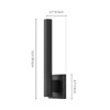 Rennnsan Doresin 15"H Hardwired Linear Modern LED Dimmable Wall Sconce in Black - 3 of 4