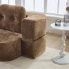 Hrinhom 78.7"W Folding Loveseat Lounge Floor Sofa,Sofa Bed with 2 Pillows - 3 of 4