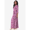 Jessica London Women's Plus Size Stretch Knit Faux Wrap Maxi Dress - 4 of 4