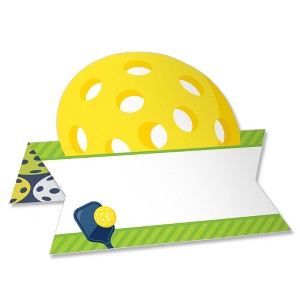 Big Dot of Happiness Let’s Rally - Pickleball - Birthday or Retirement Party Tent Buffet Card - Table Setting Name Place Cards - Set of 24 - 1 of 4