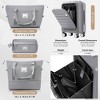 Kumasinova 4Pcs Hardside Luggage Set with USB Ports,Durable ABS Spinner Suitcases with TSA Lock&Cup Holder,20"/28" Impact-Resistant Luggage - 4 of 4