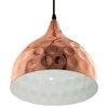 Modway Dimple 11" Bell-Shaped Rose Gold Pendant Light – Modern Hanging Light Fixture with Metallic Finish - 3 of 4