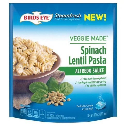 Birds Eye Frozen Spinach Lentil Pasta With Alfredo Sauce ...