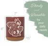 Elanze Designs Kitchen Utensil Holder With Non Slip Cork Base Large 8 Inch Ceramic Storage Crock Forest Animal Countertop Organizer Floral Squirrel - 2 of 4