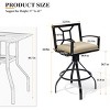 Crestlive Products Aluminum Outdoor Swivel Bar Stools with Sunbrella Cushion Patio Counter Height Barstools - 3 of 4