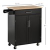 NicBex Mobile Kitchen Island Cart Morden Kitchen Carts on Wheels with Storage, 2 Cabinets Doors and 1 Drawer for Dining Rooms - 2 of 4
