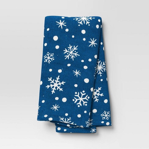 Christmas Snowflake Kitchen Towel Blue Wondershop Target