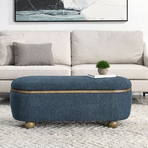 CAVINAS Storage Bench Upholstered End of Bed Foot Rest - 1 of 4