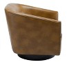 CAVINAS Swivel Accent Chair with Black Wooden Base and No-Sag Springs, Fabric Upholstered Lounge Chair for Living Room - 3 of 4