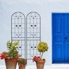 Lirago Black 2 pieces Weatherproof Multi-functional Outdoor Screen-Laser-Cut Galvanized Steel Panel 86.61"Hx19.68"Wx0.51"D - 2 of 4
