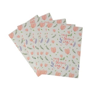 Unique Bargains Gift Wrap Paper White Kraft 27.56" x 19.69" 5 Pcs - 1 of 4